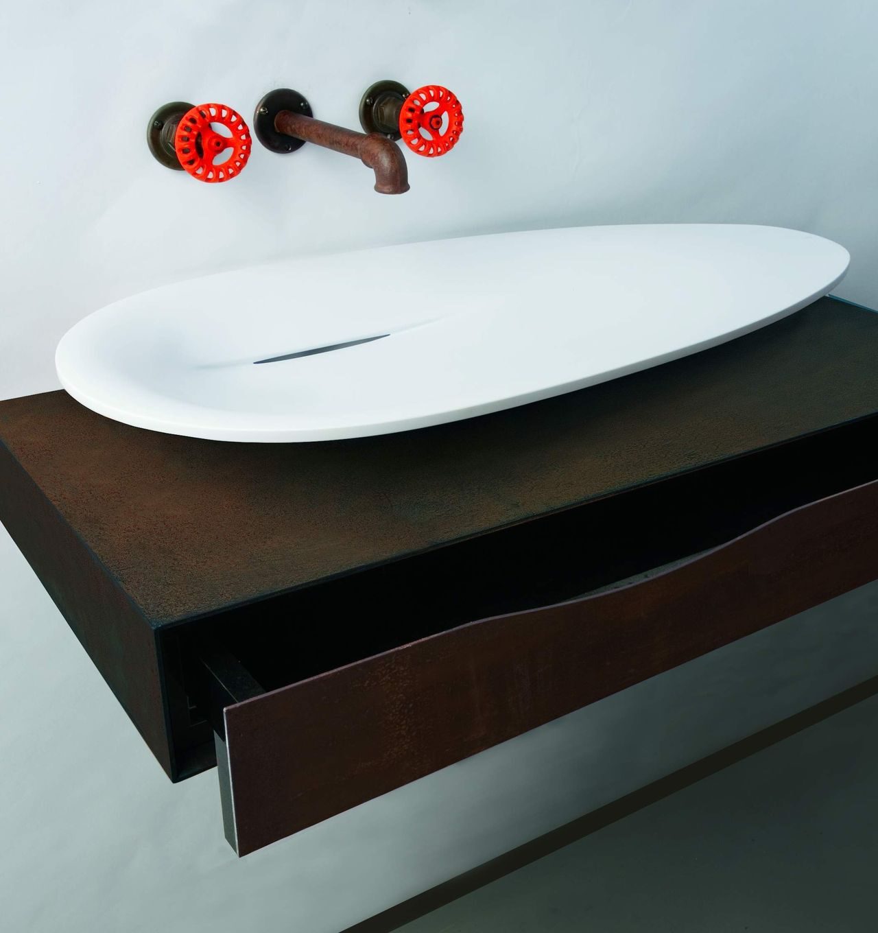 First washbasin on cabinet First washbasin on cabinet